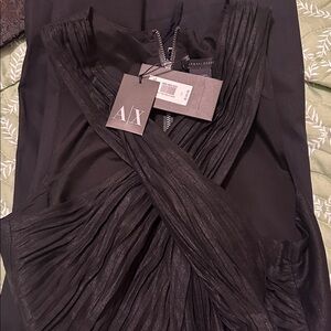 Armani Exchange Black Crisscross Midi Dress